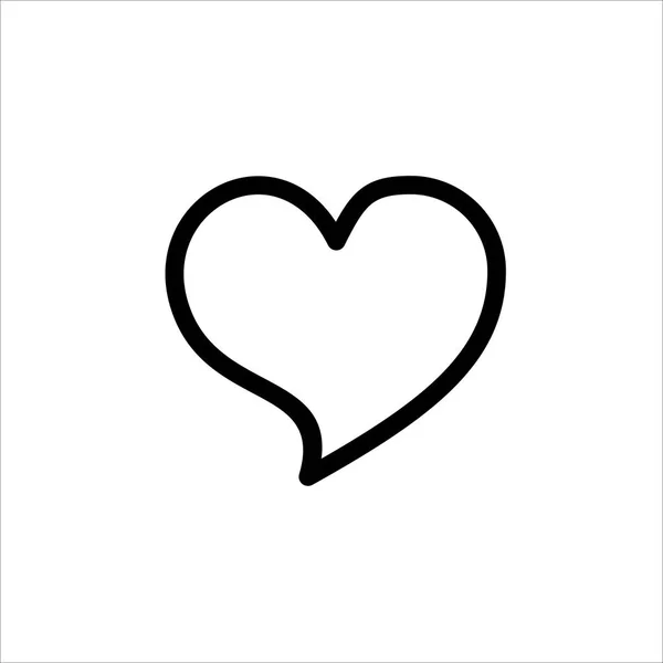 Vektor Hjärta Ikonen Symbol För Kärlek Favorit Med Trendig Platt — Stock vektor