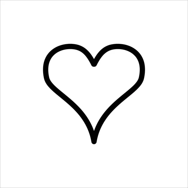 Vektor Herz Symbol Symbol Der Liebe Favorit Mit Trendigen Flachen — Stockvektor