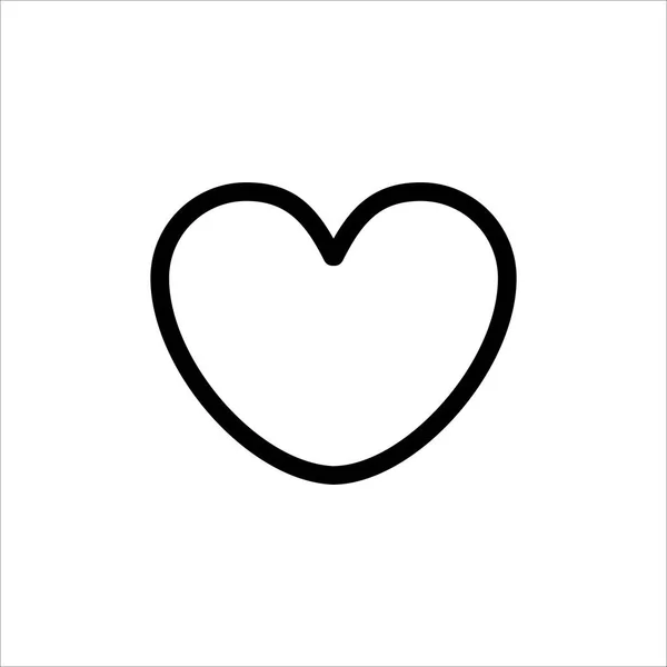 矢量心脏图标 爱的象征 最受欢迎的流行平面风格图标网站设计 应用程序 爱与白色背景隔离 — 图库矢量图片