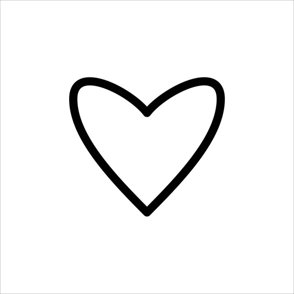 矢量心脏图标 爱的象征 最受欢迎的流行平面风格图标网站设计 应用程序 爱与白色背景隔离 — 图库矢量图片