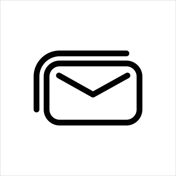 Icono Correo Símbolo Comunicación Mensaje Sobre Con Icono Estilo Línea — Archivo Imágenes Vectoriales