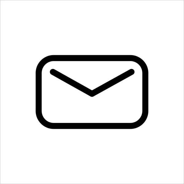 Значок Почты Символ Общения Сообщения Конверт Модным Значком Стиля Плоской — стоковый вектор