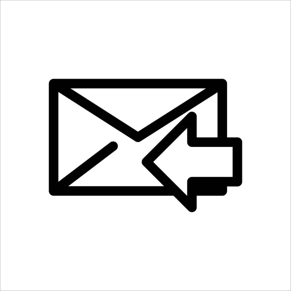 Icono Correo Símbolo Comunicación Mensaje Sobre Con Icono Estilo Línea — Vector de stock