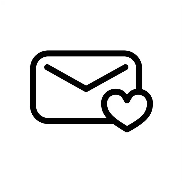 Icône Mail Symbole Communication Message Enveloppe Avec Icône Style Ligne — Image vectorielle