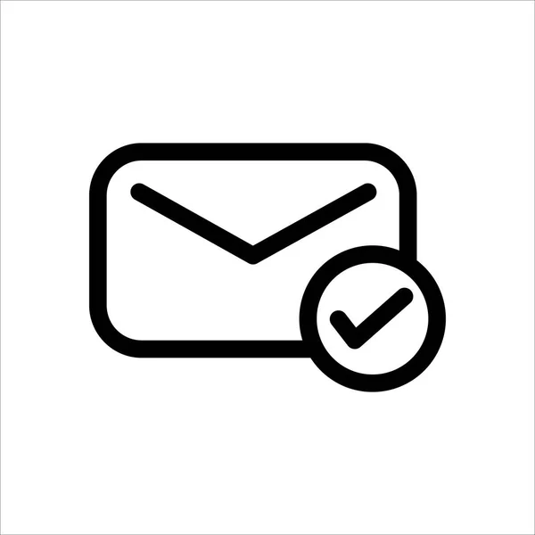 Icono Correo Símbolo Comunicación Mensaje Sobre Con Icono Estilo Línea — Archivo Imágenes Vectoriales