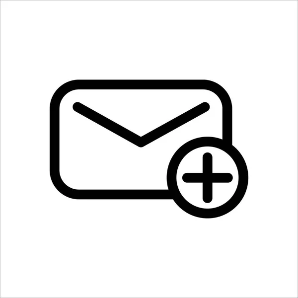Ikona Pošty Symbol Komunikace Nebo Zprávy Obálka Módní Ikona Ploché — Stockový vektor