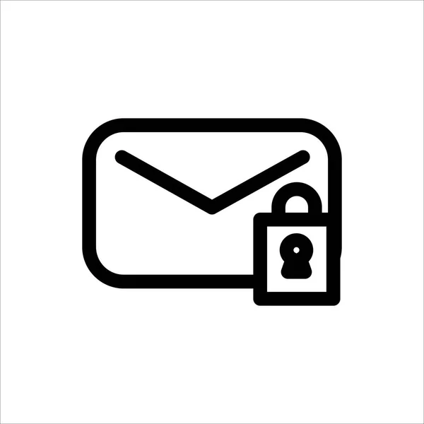 Icono Correo Símbolo Comunicación Mensaje Sobre Con Icono Estilo Línea — Vector de stock