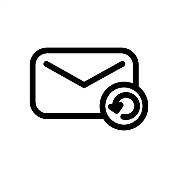 Ícone Correio Símbolo Comunicação Mensagem Envelope Com Ícone Estilo Linha — Vetor de Stock
