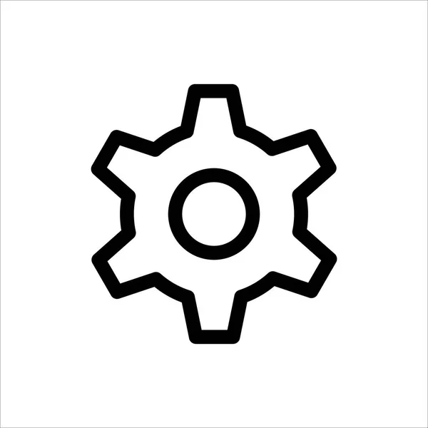 Icono Configuración Con Icono Estilo Línea Plana Moda Para Diseño — Vector de stock