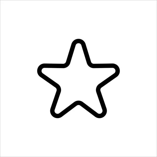 Icono Estrella Vectorial Calificación Negro Símbolo Favorito Con Icono Estilo — Vector de stock