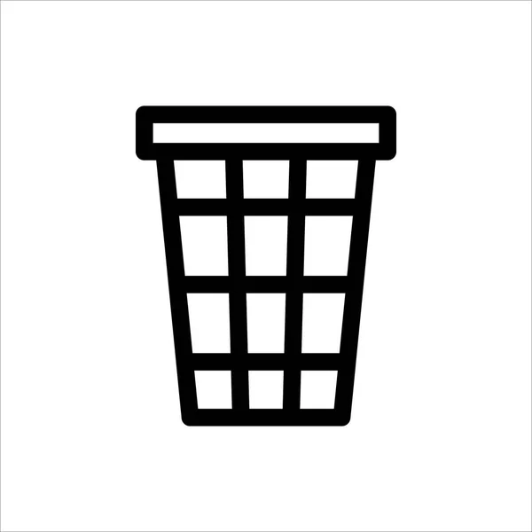 Mülleimer Symbol Symbol Für Löschen Oder Entfernen Mit Trendigen Flachen — Stockvektor