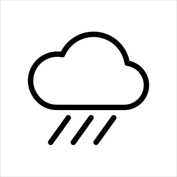 Regen Symbol Des Wettersymbols Mit Trendigen Flachen Linien Stil Symbol — Stockvektor