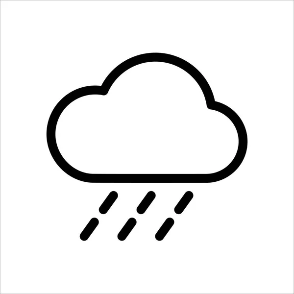 Regen Symbol Des Wettersymbols Mit Trendigen Flachen Linien Stil Symbol — Stockvektor