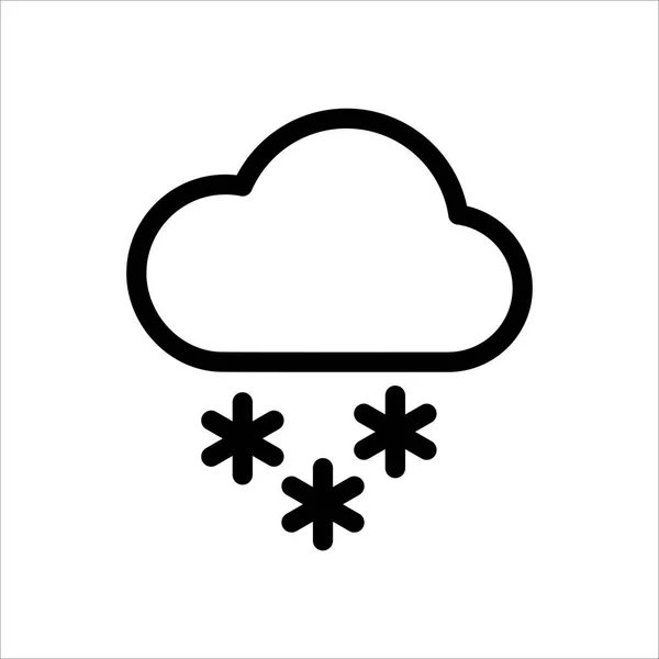 Icono Nieve Símbolo Del Icono Del Tiempo Con Icono Estilo — Vector de stock