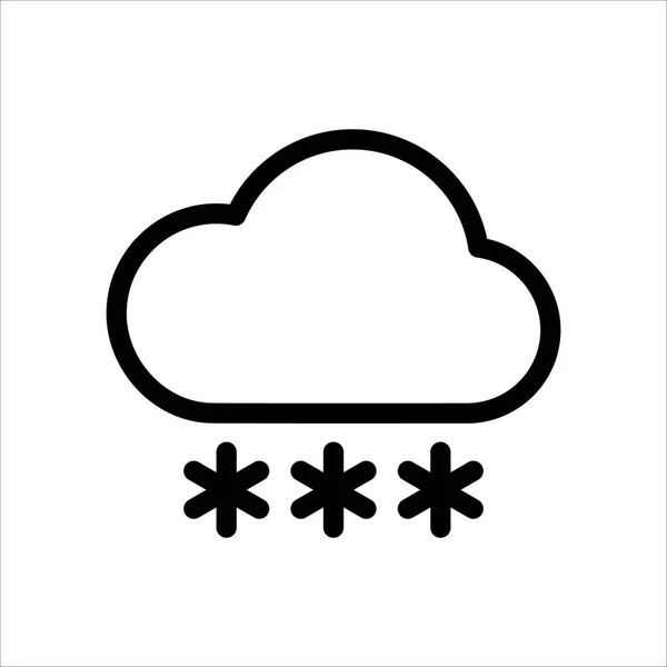 Icono Nieve Símbolo Del Icono Del Tiempo Con Icono Estilo — Vector de stock