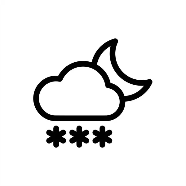 Sneeuw Icoon Symbool Van Het Weer Pictogram Met Trendy Platte — Stockvector