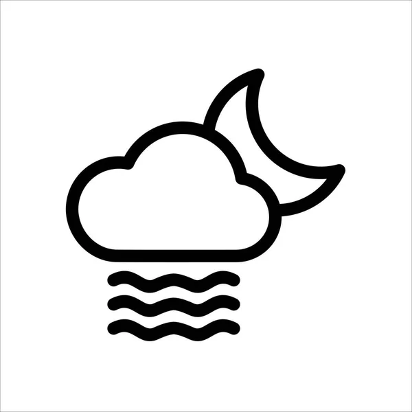 Wind Icoon Symbool Van Het Weer Pictogram Met Trendy Platte — Stockvector