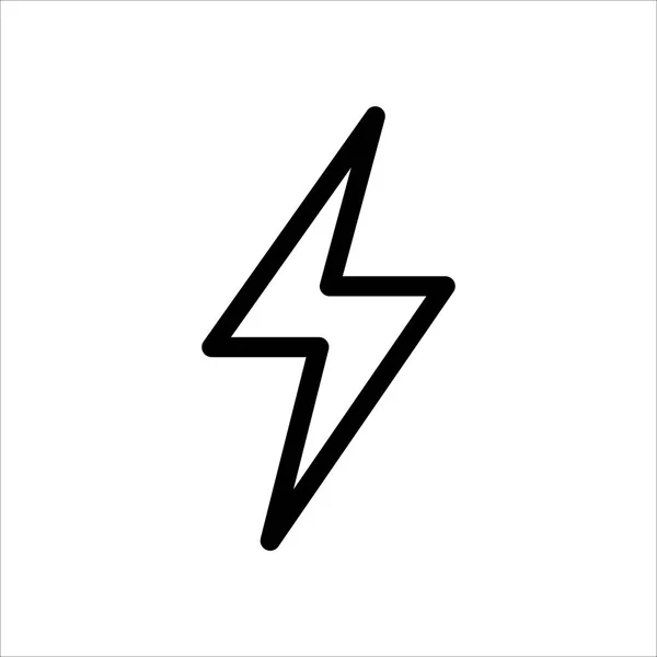 Blitzlichtsymbol Symbol Des Wetters Mit Trendigen Flachen Linien Stil Symbol — Stockvektor