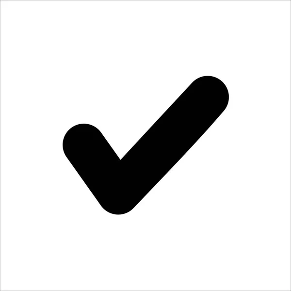 Vector Vink Mark Icoon Aan Symbool Van Checklist Goedkeuring Bevestigen — Stockvector