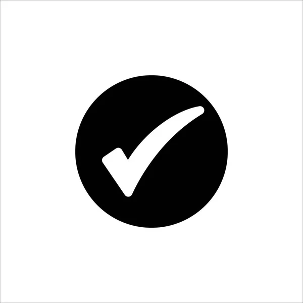 Vector Vink Mark Icoon Aan Symbool Van Checklist Goedkeuring Bevestigen — Stockvector