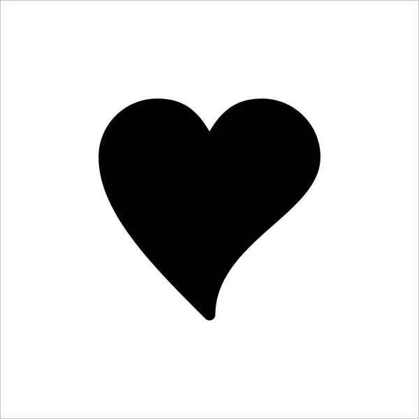 Vektor Herz Symbol Schwarzes Liebessymbol Mit Trendigem Flachen Stil Symbol — Stockvektor