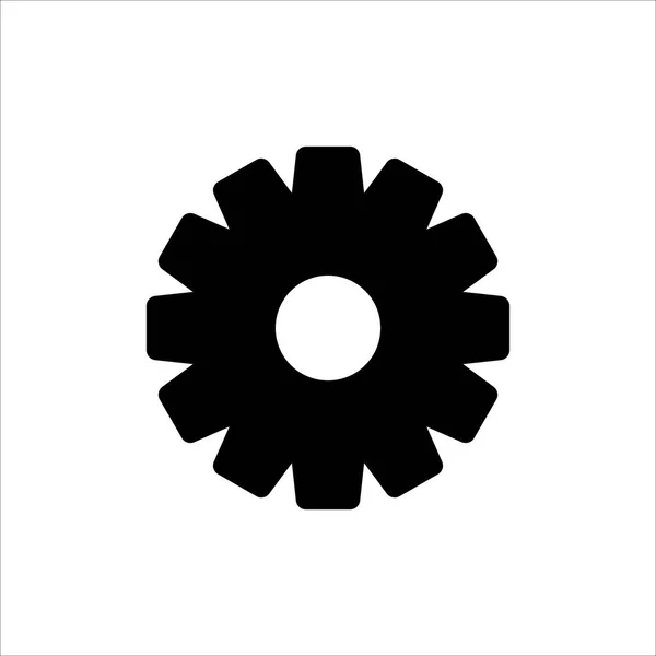 Kugghjulsikon Symbol För Inställning Eller Konfiguration Med Trendig Platt Linje — Stock vektor
