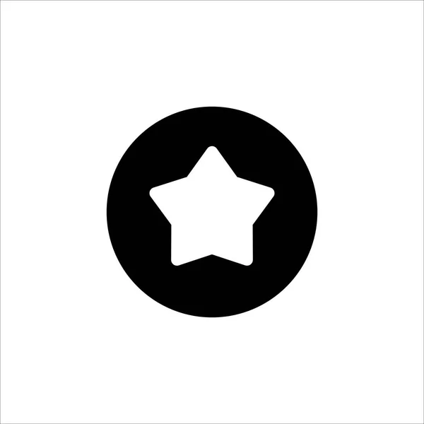 Icono Estrella Vectorial Calificación Negro Símbolo Favorito Con Icono Estilo — Vector de stock