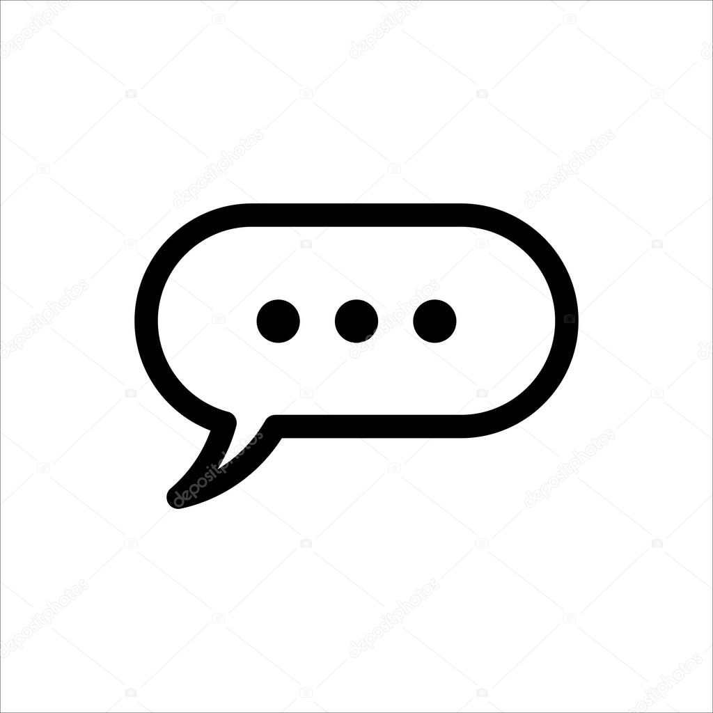 Chat Speech Bubble icon. symbol of comment or message with trendy flat line style icon for web site design, logo, app, UI isolated on white background. vector illustration eps 10