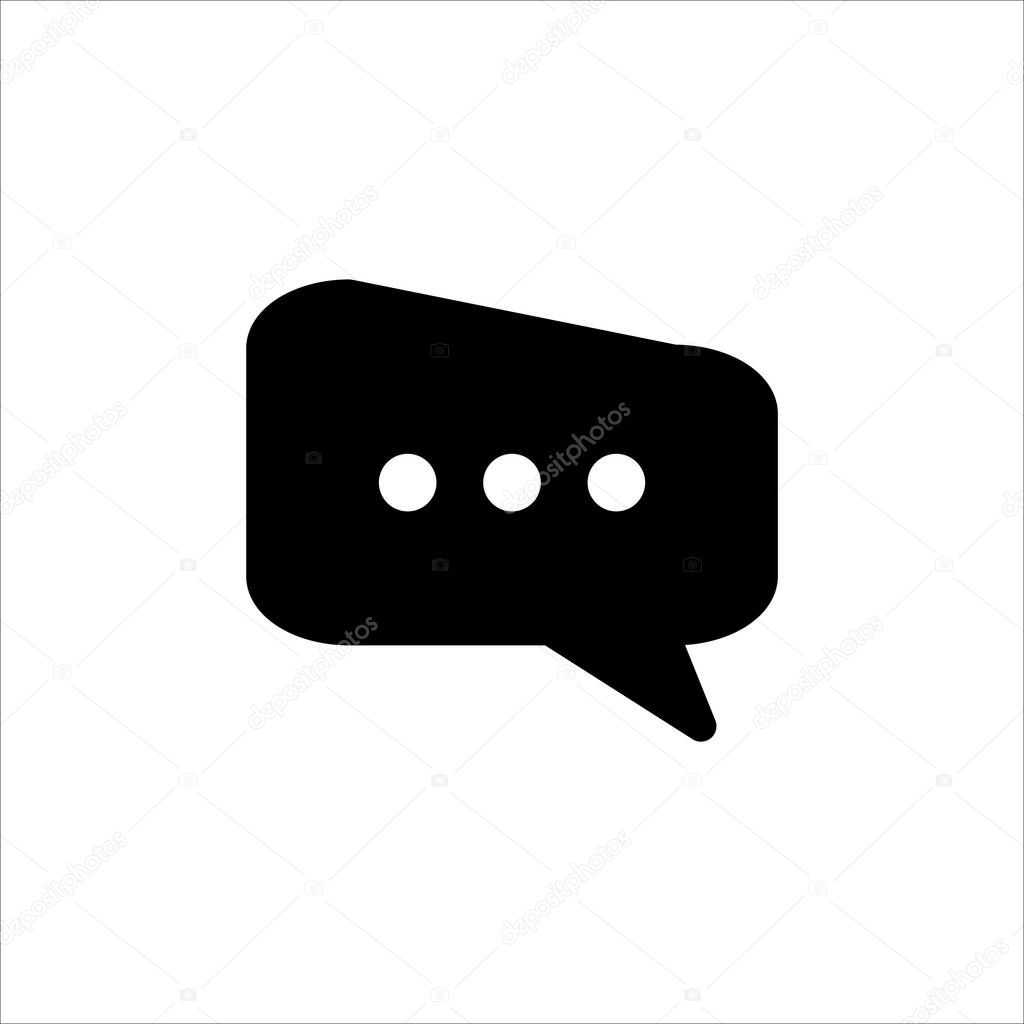 Speech Bubble icon. symbol of chatting, comment or message with trendy flat line style icon for web site design, logo, app, UI isolated on white background. vector illustration eps 10