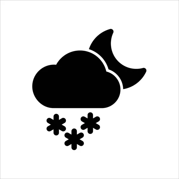 Sneeuw Icoon Symbol Weather Icoon Met Trendy Flat Style Icoon — Stockvector