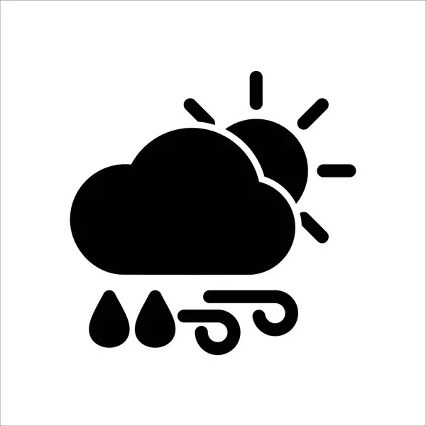 Een Regenicoon Symbol Weather Icoon Met Trendy Flat Style Icoon — Stockvector