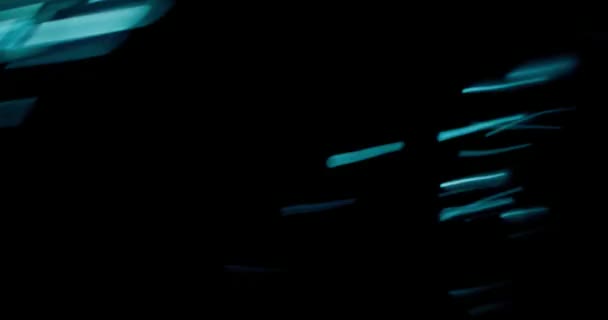 Abstraktes Teal Und Orangefarbenes Bokeh Licht Roll Aufnahme Als Hintergrund — Stockvideo