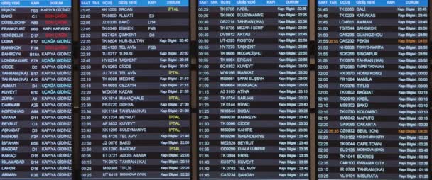 Horaire Des Vols Avec Changement Informations Vol Dans Terminal Aéroport — Video