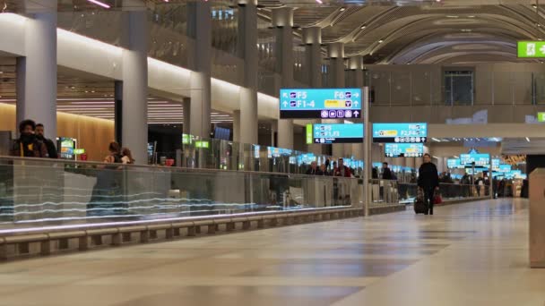Istanbul Turkije December 2019 Mensen Die Istanbul Airport New Terminal — Stockvideo