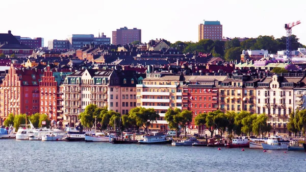 Summer View Old Town Gamla Stan Stockholm Old Buildings Sweden Stock Picture