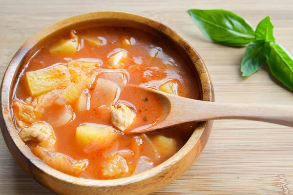 Tomato and vegetable soup Royalty Free Stock Photos