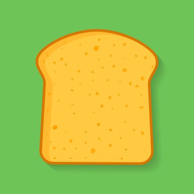 Ekmek veya somun Slice simgesi. Tost sembolü