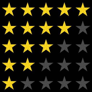 Derecelendirme Masası yıldız. Müşteri inceleme, oy gezinti çubuğu. Vektör memnuniyet düzeyi simgesi