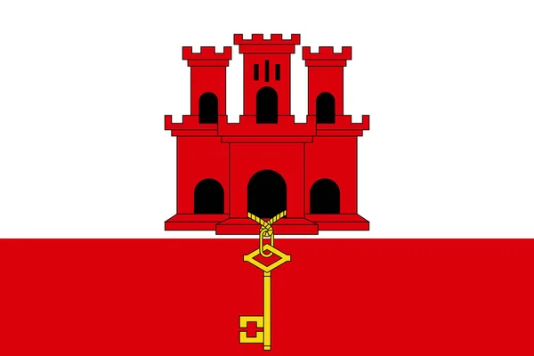 Bandiera di Gibilterra — Vettoriale Stock