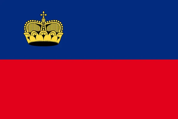 Vlag van liechtenstein — Stockvector