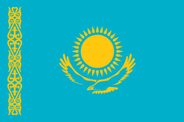 Vlag van Kazachstan — Stockvector