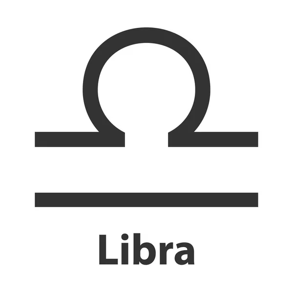 Libra, escala signo do zodíaco. Ilustração vetorial, ícone — Vetor de Stock