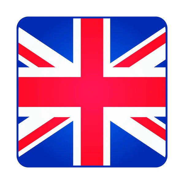 Storbritannien, Sverige flagga. Kvadratisk form — Stock vektor