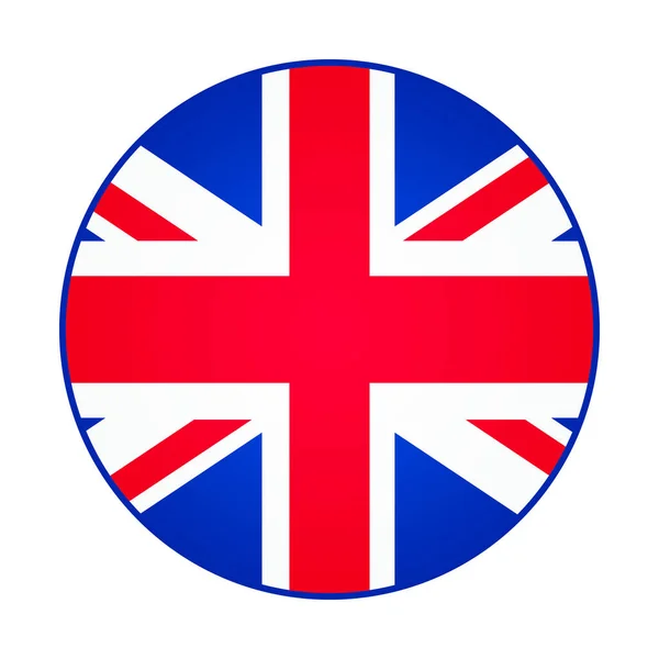 Grande-Bretagne, drapeau britannique. Forme ronde — Image vectorielle