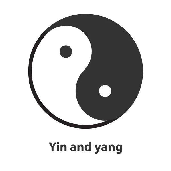 Icono del símbolo Yin Yang. Taoísmo, budismo, daoísmo signo de religión — Archivo Imágenes Vectoriales