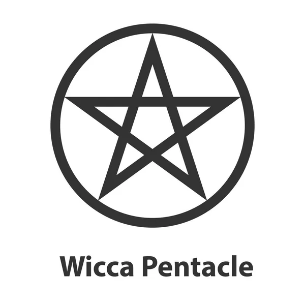 Ícone do Pentágono ou símbolo Pentagrama. Religião Wicca, signo oculto — Vetor de Stock