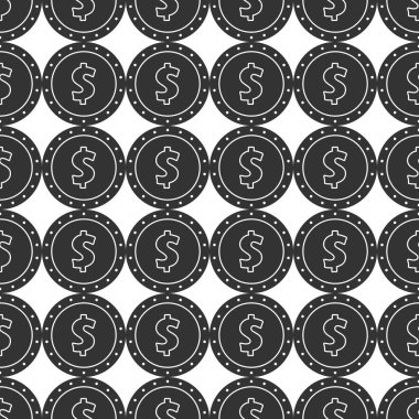 Dikişsiz desen Doları para üzerinden. Para sembol, arka plan simgesi.