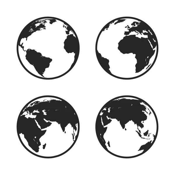 Icono del globo. Símbolo Tierra — Archivo Imágenes Vectoriales