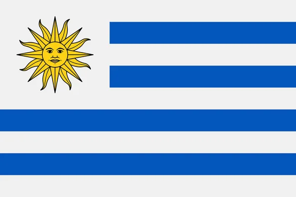 Flagge von Uruguay — Stockvektor