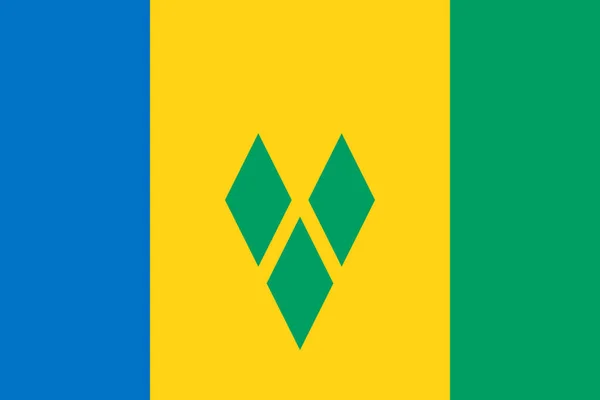 Drapeau de saint vincent et les grenadines — Image vectorielle